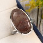 Iolite Sunstone Size US 12 925 Sterling Silver Ring (REXT44-148)