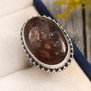 Iolite Sunstone Size US 5 925 Sterling Silver Ring (REXT44-99)