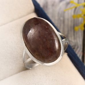 Iolite Sunstone Size US 11 925 Sterling Silver Ring (REXT44-146)