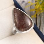 Iolite Sunstone Size US 9 925 Sterling Silver Ring (REXT44-143)