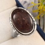 Iolite Sunstone Size US 10 925 Sterling Silver Ring (REXT44-133)