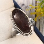 Iolite Sunstone Size US 11 925 Sterling Silver Ring (REXT44-123)