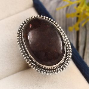 Iolite Sunstone Size US 5 925 Sterling Silver Ring (REXT44-101)
