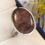 Iolite Sunstone Size US 11 925 Sterling Silver Ring (REXT44-145)