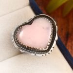 Pink Opal Size US 9 925 Sterling Silver Ring (REXT44-158)