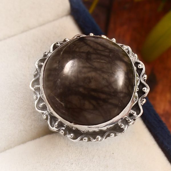 Picasso Jasper Size US 11 925 Sterling Silver Ring (REXT44-168)