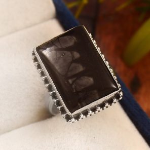 Picasso Jasper Size US 6 925 Sterling Silver Ring (REXT44-165)