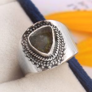 Watermelon Tourmaline Size US 6 925 Sterling Silver Ring (REXT24-17)