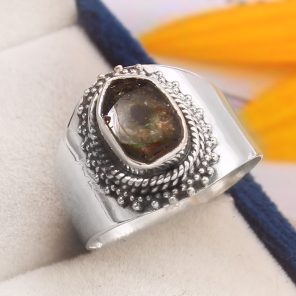 Watermelon Tourmaline Size US 8 925 Sterling Silver Ring (REXT24-30)