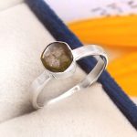 Watermelon Tourmaline Size US 5 925 Sterling Silver Ring (REXT24-70)