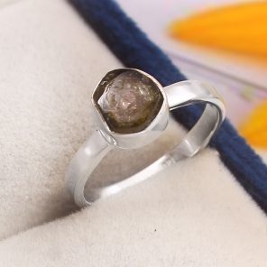 Watermelon Tourmaline Size US 7 925 Sterling Silver Ring (REXT24-79)