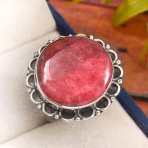 Thulite Size US 11 925 Sterling Silver Ring (REXT47-154)