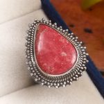 Thulite Size US 6 925 Sterling Silver Ring (REXT47-127)