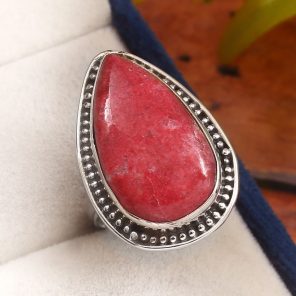 Thulite Size US 7 925 Sterling Silver Ring (REXT47-131)