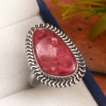 Thulite Size US 7 925 Sterling Silver Ring (REXT47-138)