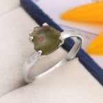 Watermelon Tourmaline Size US 9 925 Sterling Silver Ring (REXT24-126)