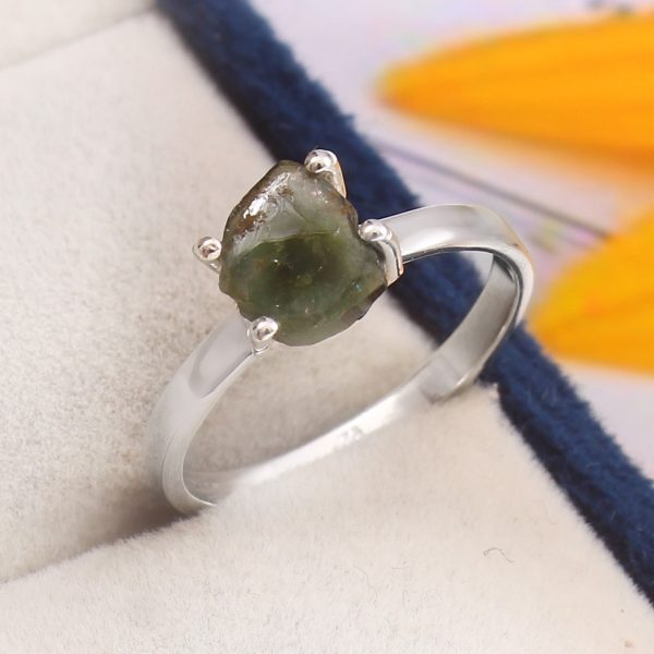 Watermelon Tourmaline Size US 8 925 Sterling Silver Ring (REXT24-116)