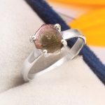 Watermelon Tourmaline Size US 6 925 Sterling Silver Ring (REXT24-107)