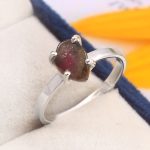 Watermelon Tourmaline Size US 9 925 Sterling Silver Ring (REXT24-127)