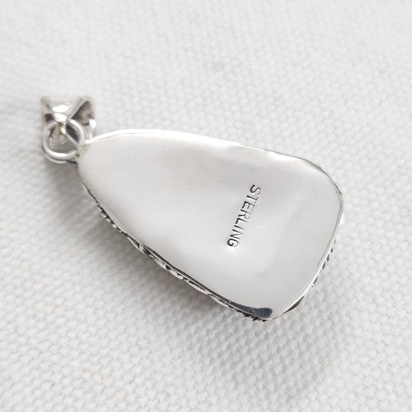Kingman Turquoise 1.5â€³ 925 Sterling Silver Pendant (RS62-46) - Image 2