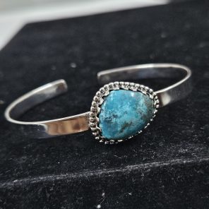 Chrysocolla 925 Sterling Silver Cuff Bangle (REXT27-6)