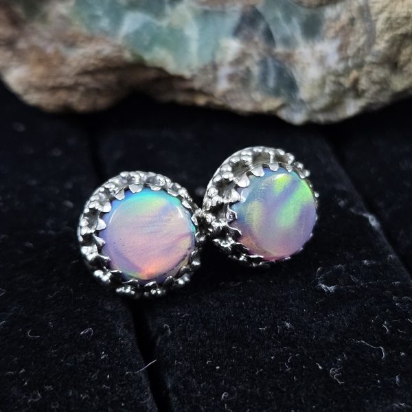 Aurora Opal 925 Sterling Silver Stud Earring (REXT72-96) - Image 2