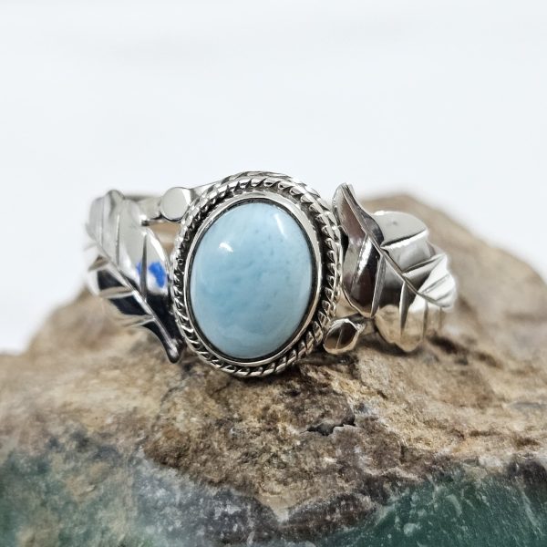 Larimar 925 Sterling Silver Ring (REXT78-26)