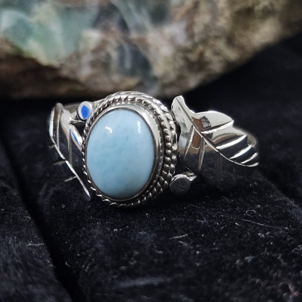 Larimar 925 Sterling Silver Ring (REXT78-26) - Image 2
