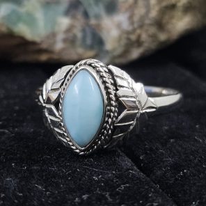 Larimar 925 Sterling Silver Ring (REXT78-25)