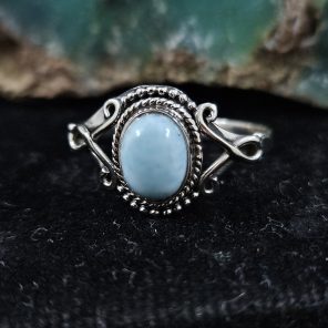 Larimar 925 Sterling Silver Ring (REXT78-28)