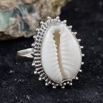 Cowry Shell 925 Sterling Silver Ring (RS51-89)