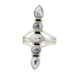Dendritic Agate Silver Ring