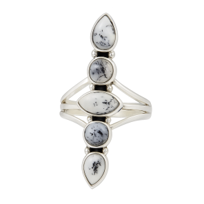 Dendritic Agate Silver Ring