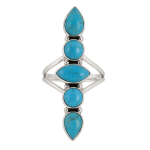 Turquoise Stacked Ring SIlver