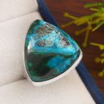 Malachite Azurite Size US 11 925 Sterling Silver Ring (REXT16-10)