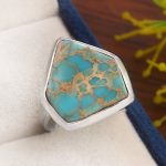 Sea Sediment Jasper Size US 6 925 Sterling Silver Ring (REXT6-42)
