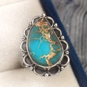 Sea Sediment Jasper Size US 6 925 Sterling Silver Ring (REXT6-10)