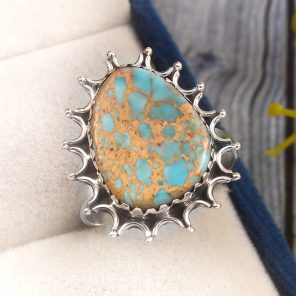 Sea Sediment Jasper Size US 11 925 Sterling Silver Ring (REXT6-28)