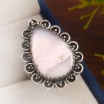 Pink Chalcedony Size US 9 925 Sterling Silver Ring (REXT16-45)