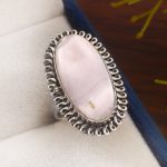 Pink Chalcedony Size US 5 925 Sterling Silver Ring (REXT16-30)