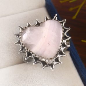 Pink Chalcedony Size US 12 925 Sterling Silver Ring (REXT16-59)