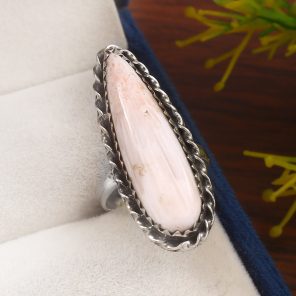 Pink Chalcedony Size US 5 925 Sterling Silver Ring (REXT16-31)