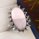 Pink Chalcedony Size US 12 925 Sterling Silver Ring (REXT16-58)