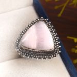 Pink Chalcedony Size US 5 925 Sterling Silver Ring (REXT16-32)