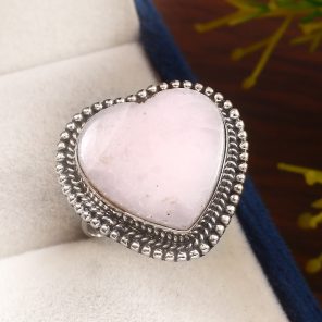Pink Chalcedony Size US 9 925 Sterling Silver Ring (REXT16-49)