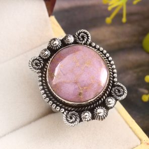 Phosphosiderite Size US 9 925 Sterling Silver Ring (REXT36-131)