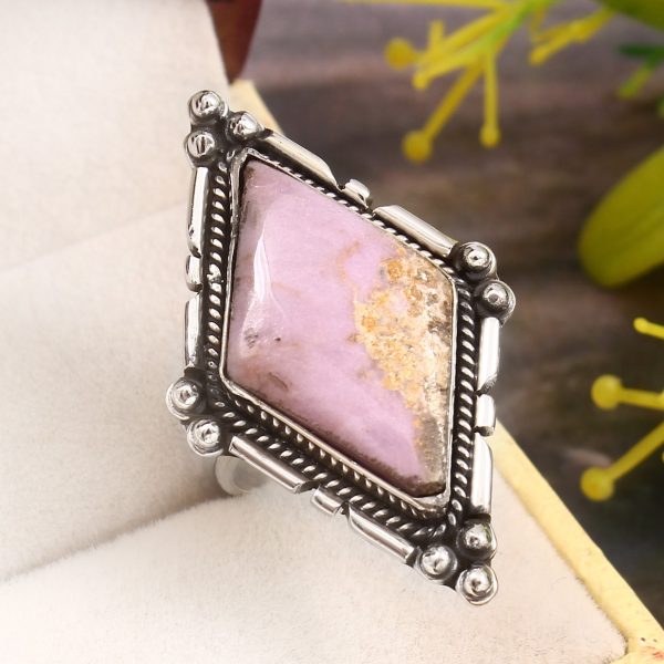 Phosphosiderite Size US 8 925 Sterling Silver Ring (REXT36-112)