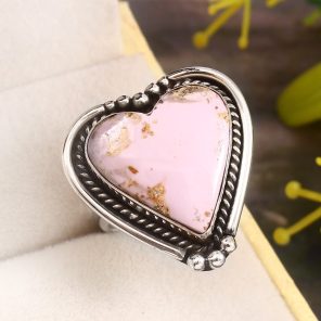Phosphosiderite Size US 8 925 Sterling Silver Ring (REXT36-114)