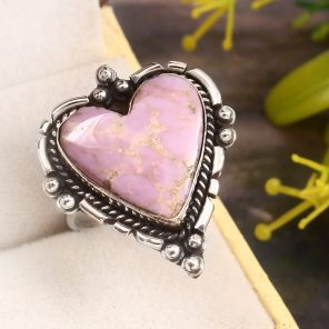 Phosphosiderite Size US 10 925 Sterling Silver Ring (REXT36-133)