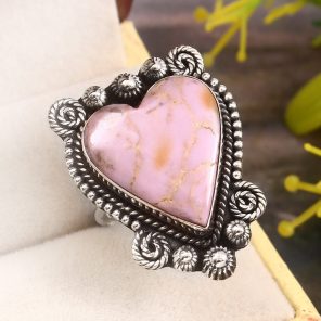 Phosphosiderite Size US 8 925 Sterling Silver Ring (REXT36-115)